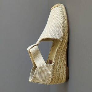 Tory Burch Espadrille Canvas Tan Size 6M